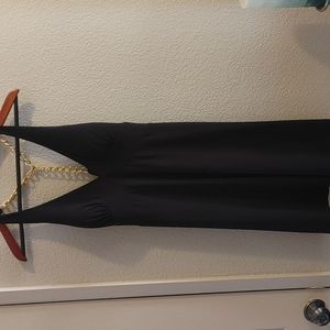 Black dress/cover up , gold chain back